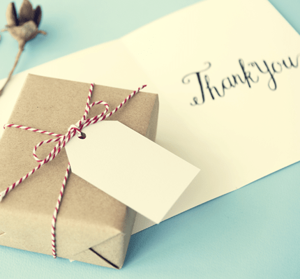 Present and thank you card