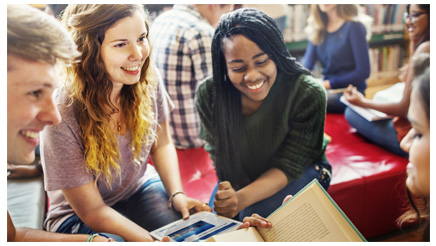 Group of students talking