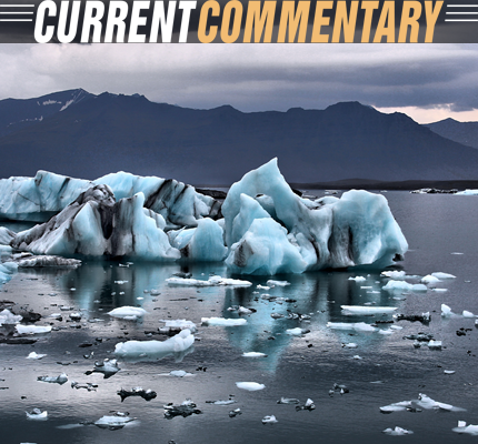 Photo of melting glaciers