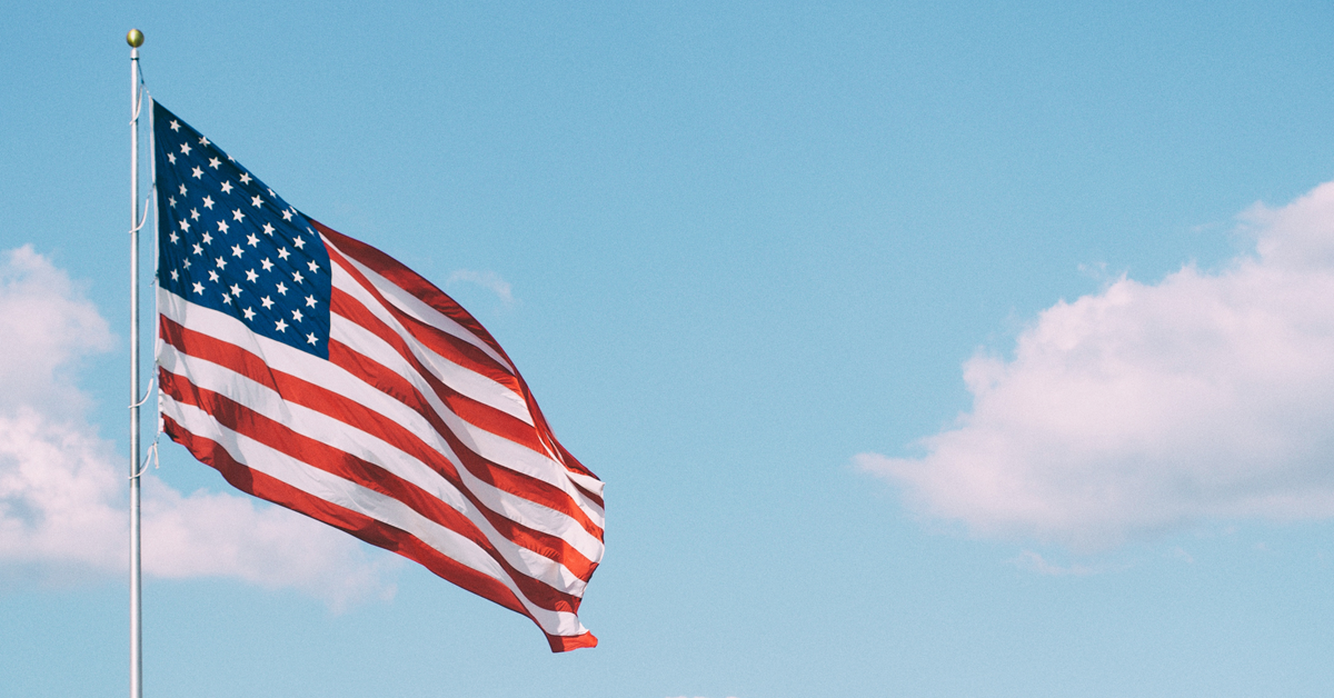 US Flag and blue sky - National Communication Association US Flag and blue sky