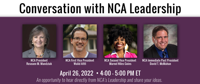 Conversation with NCA Leadership image - National Communication Association Conversation with NCA Leadership image