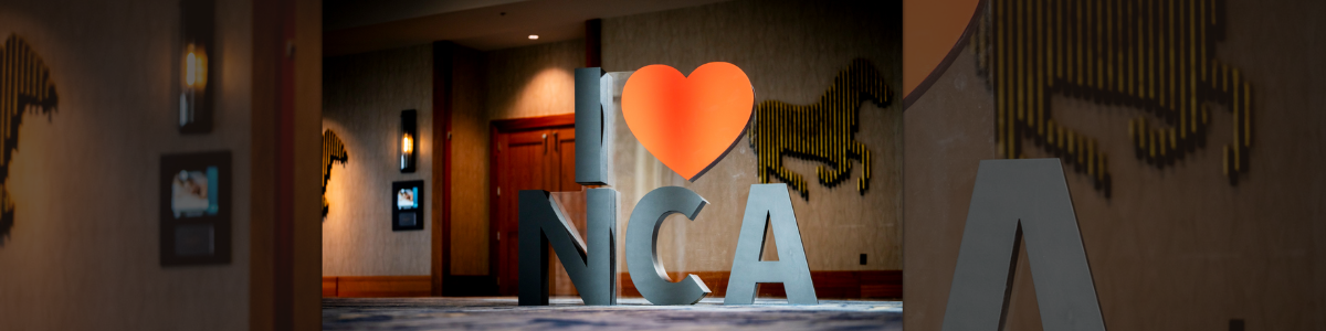 I Love NCA sign